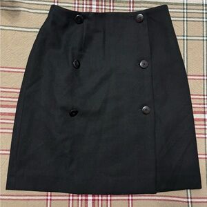 Geoffrey Beene sport vintage 100% wool double breasted skirt preppy mini 90s